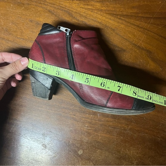 Remonte Cheyenne 87 Burgundy & Black Ankle Boots - Picture 14 of 16